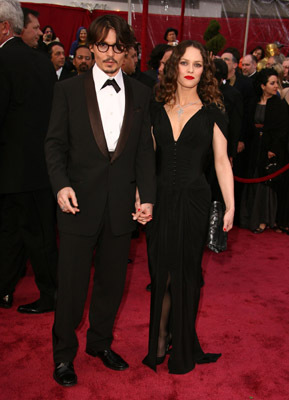 Johnny Depp and Vanessa Paradis at event of The 80th Annual Academy Awards (2008)
