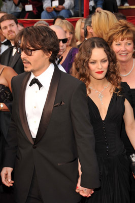 Johnny Depp and Vanessa Paradis at event of The 80th Annual Academy Awards (2008)