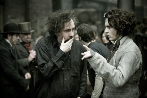 Johnny Depp and Tim Burton in Sweeney Todd: The Demon Barber of Fleet Street (2007)