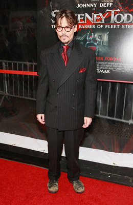 Johnny Depp at event of Sweeney Todd: The Demon Barber of Fleet Street (2007)