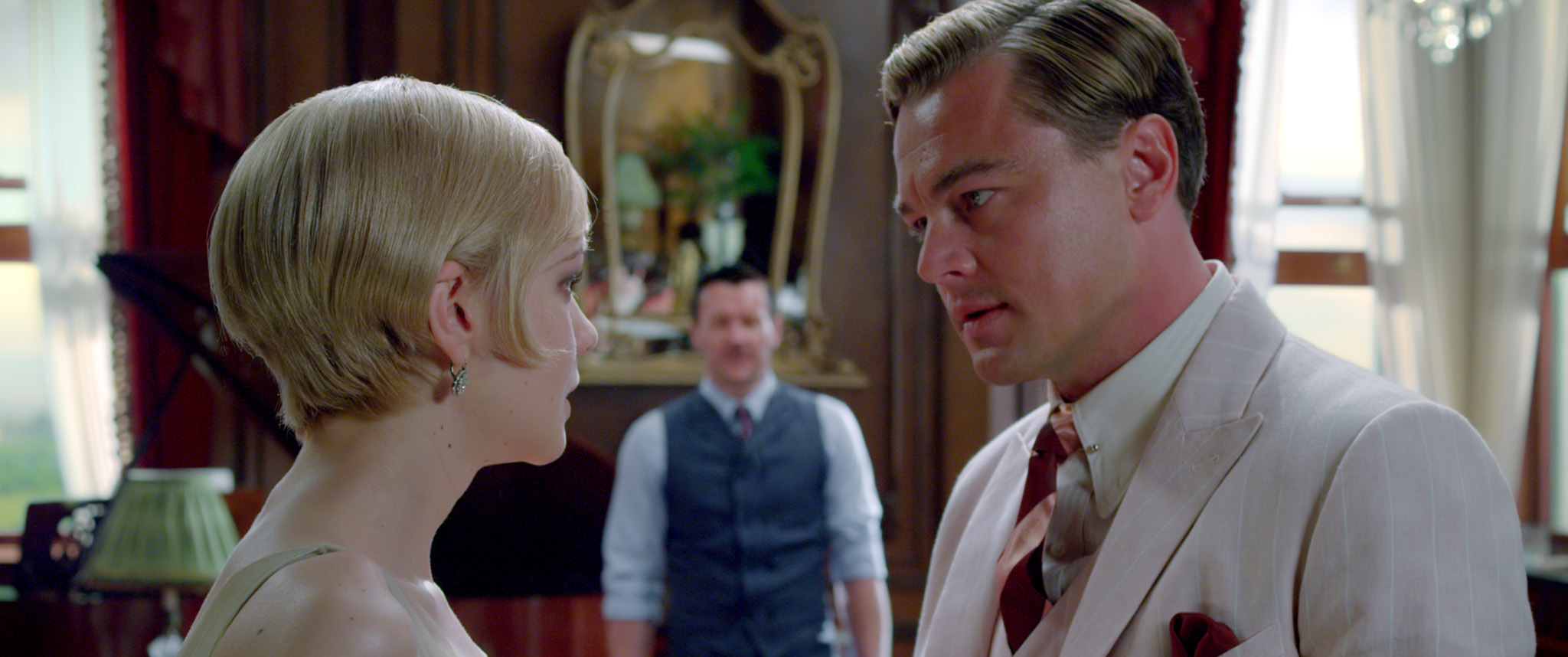 Still of Leonardo DiCaprio, Joel Edgerton and Carey Mulligan in Didysis Getsbis (2013)