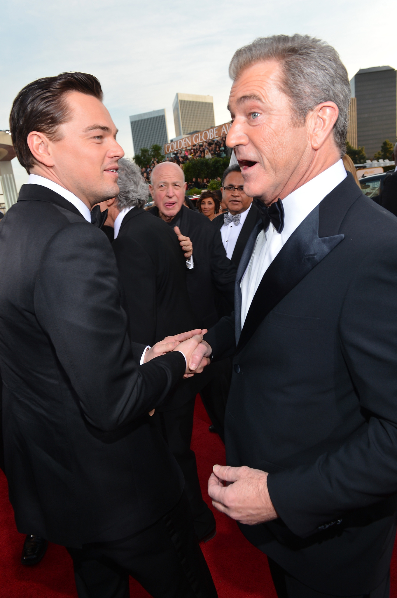 Leonardo DiCaprio and Mel Gibson