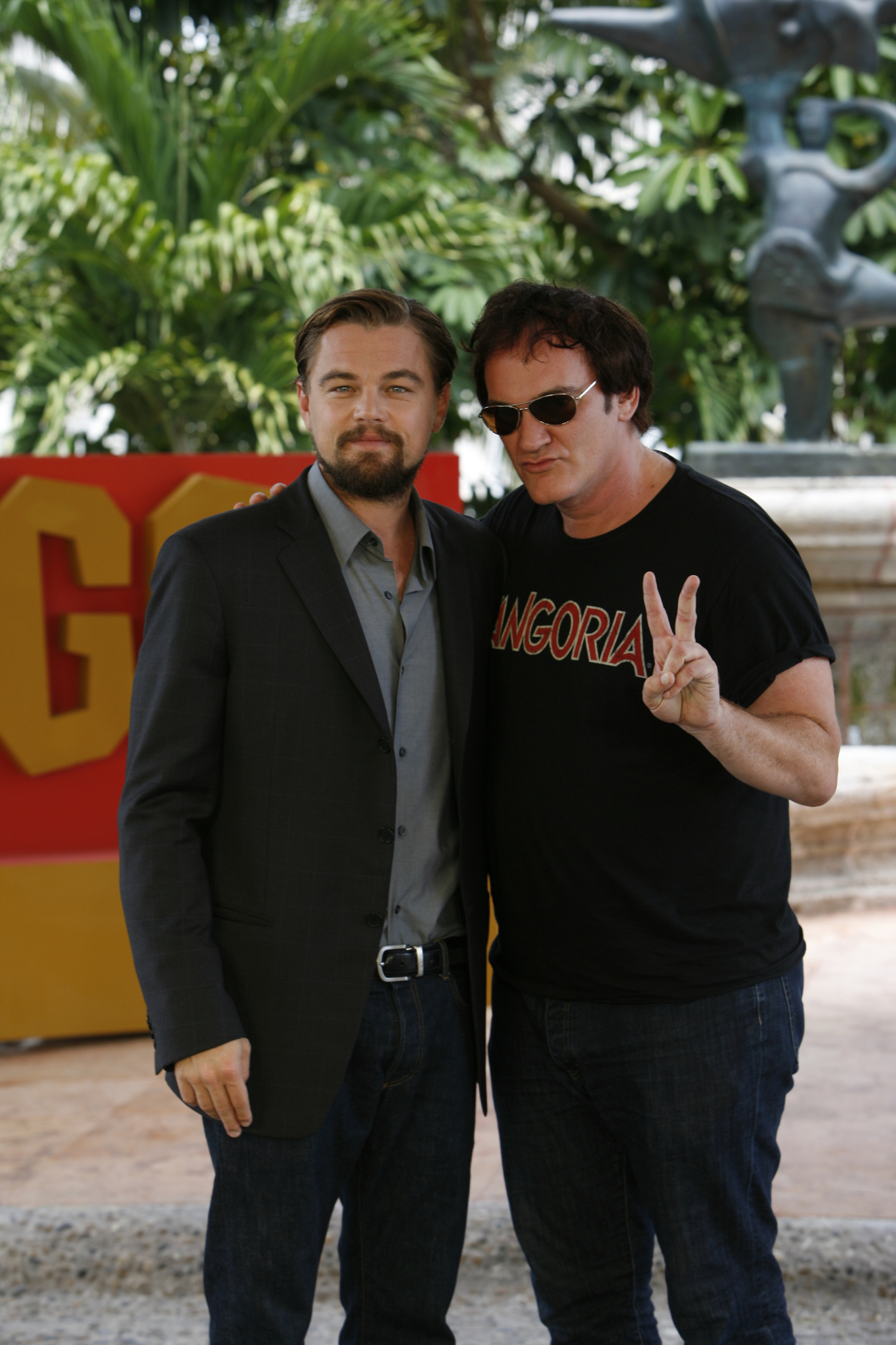 Leonardo DiCaprio and Quentin Tarantino at event of Istrukes Dzango (2012)