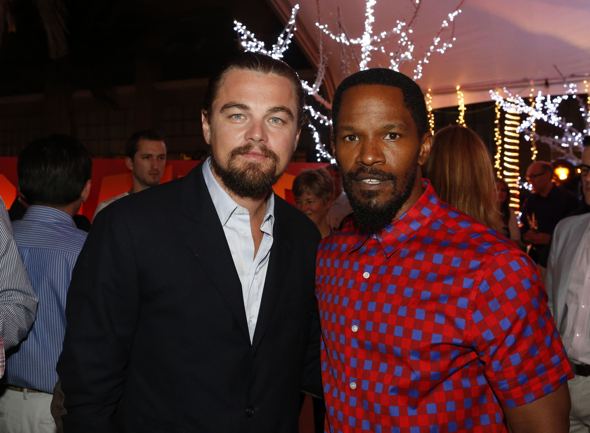 Leonardo DiCaprio and Jamie Foxx at event of Istrukes Dzango (2012)