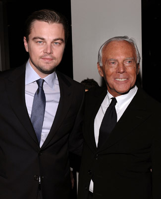 Leonardo DiCaprio and Giorgio Armani