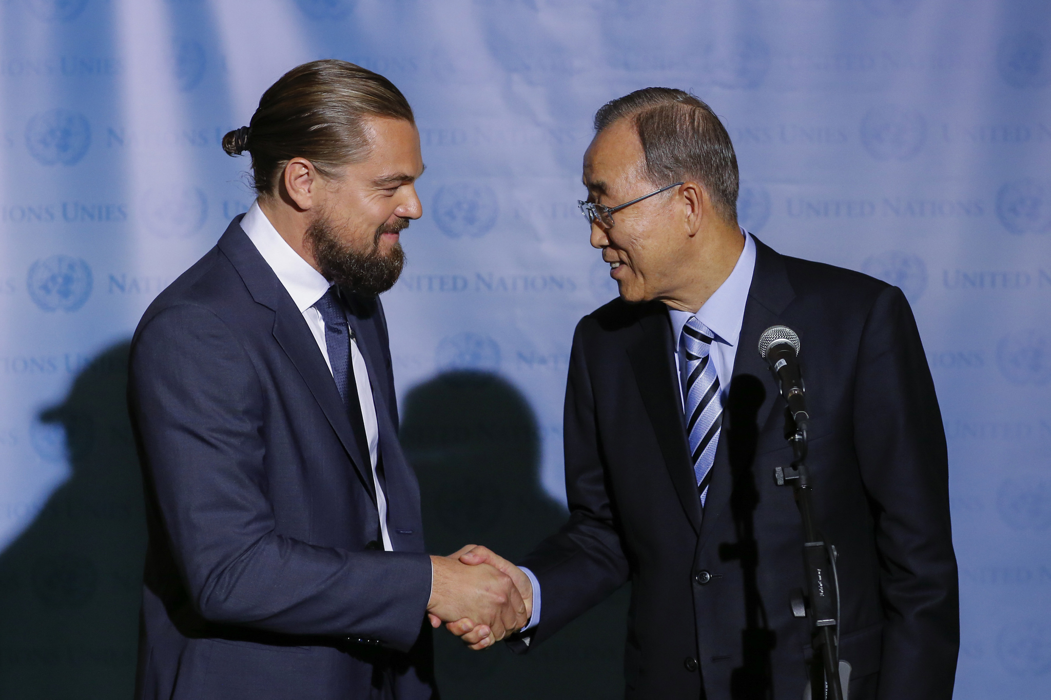 Leonardo DiCaprio and Ban Ki-moon