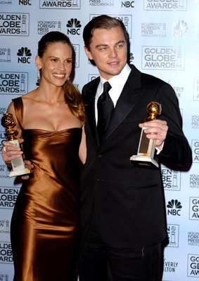 Leonardo DiCaprio and Hilary Swank