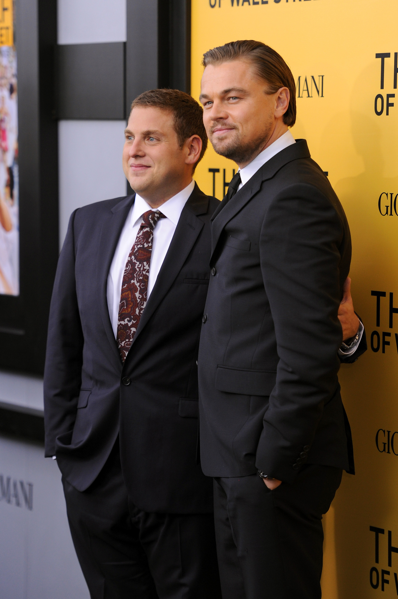 Leonardo DiCaprio and Jonah Hill at event of Volstryto vilkas (2013)