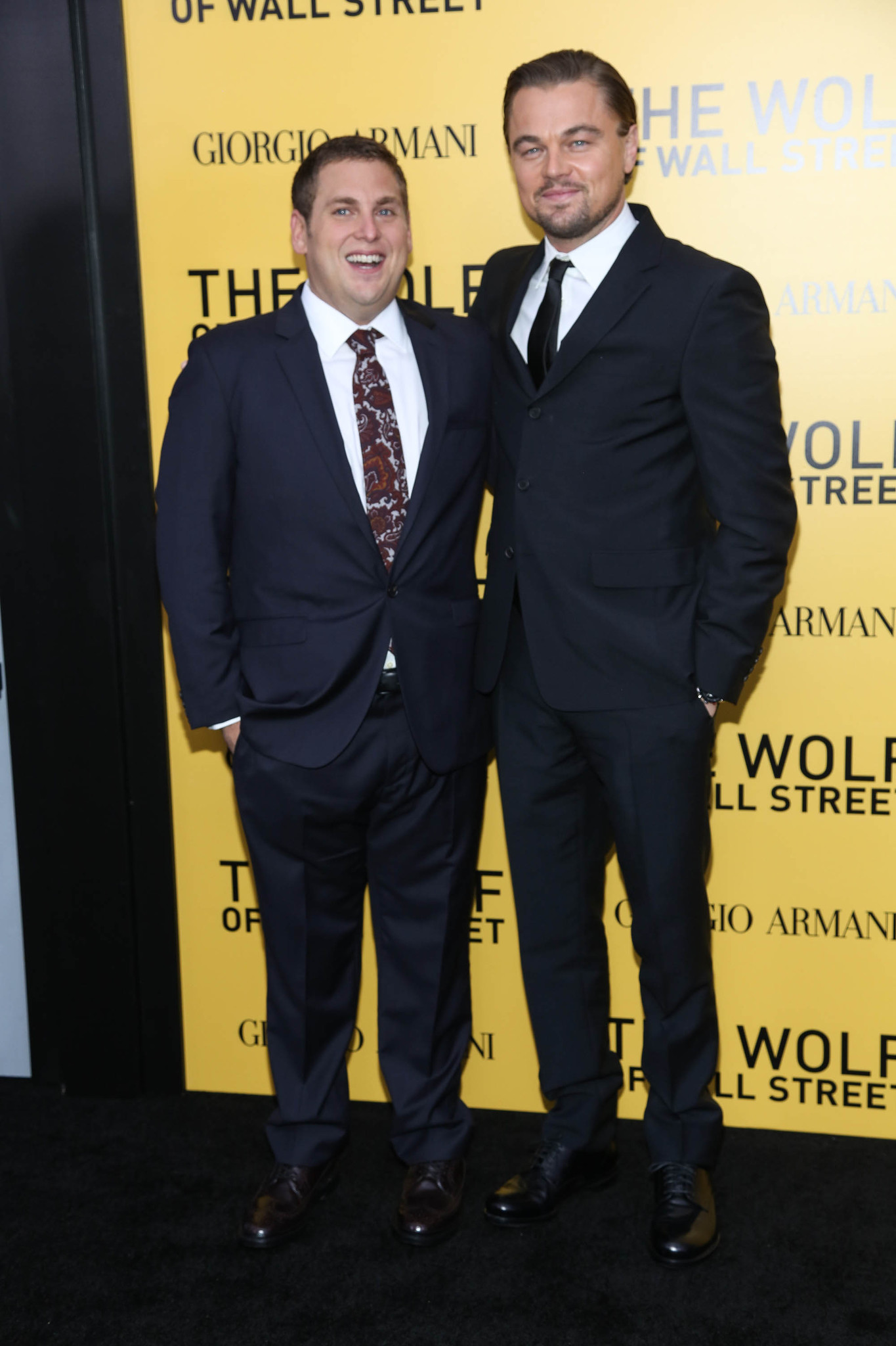 Leonardo DiCaprio and Jonah Hill at event of Volstryto vilkas (2013)