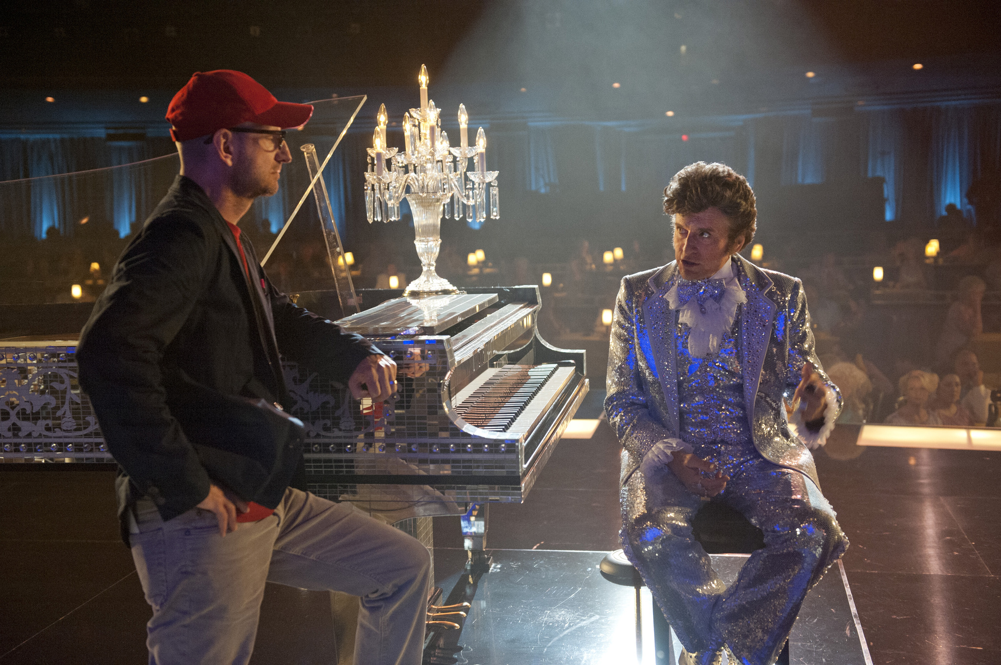 Michael Douglas and Steven Soderbergh in Behind the Candelabra (2013)