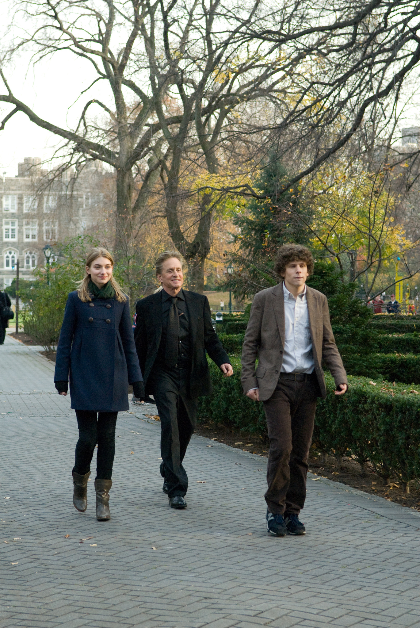 Still of Michael Douglas, Jesse Eisenberg and Imogen Poots in Solitary Man (2009)