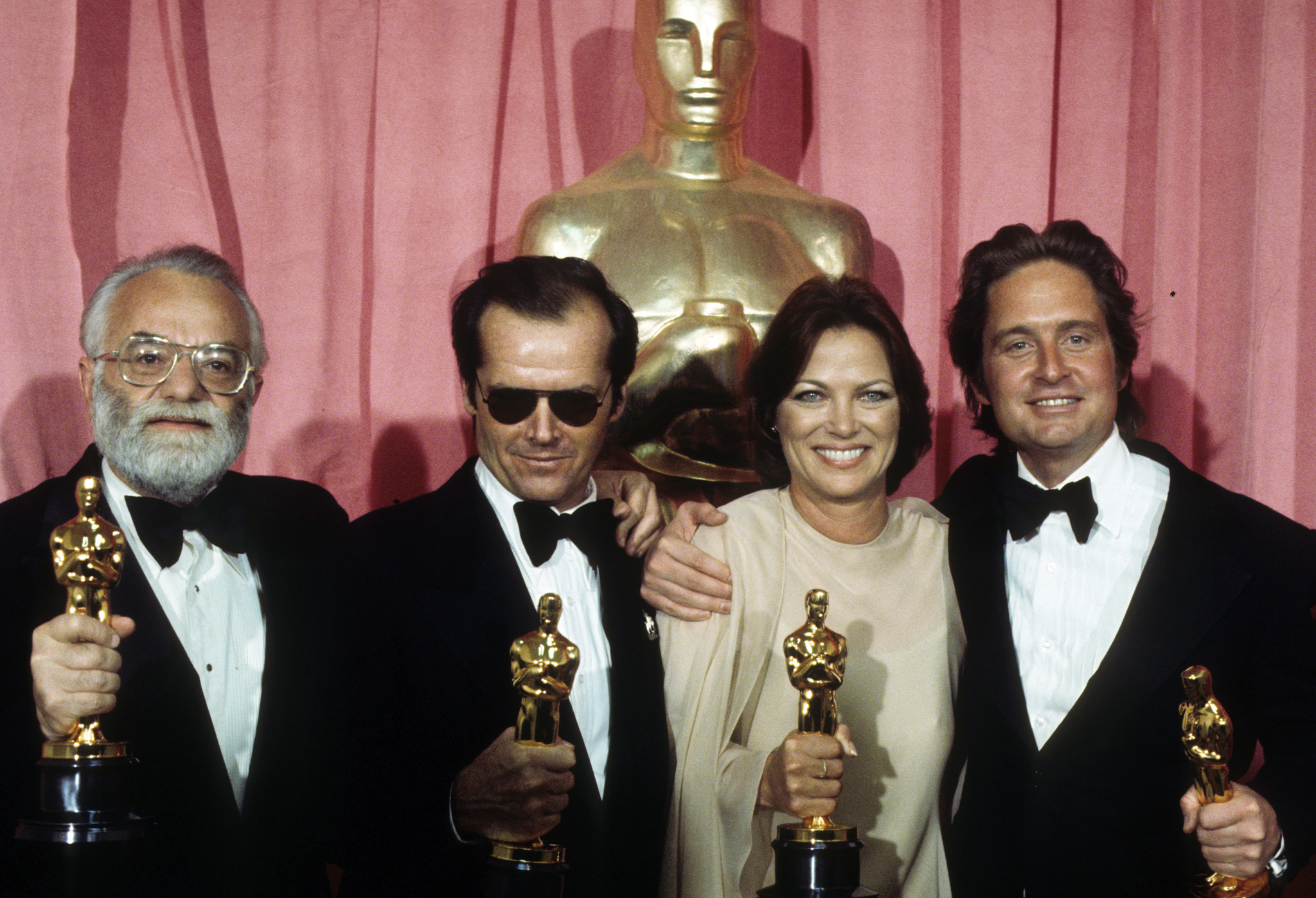 Michael Douglas, Jack Nicholson, Louise Fletcher and Saul Zaentz