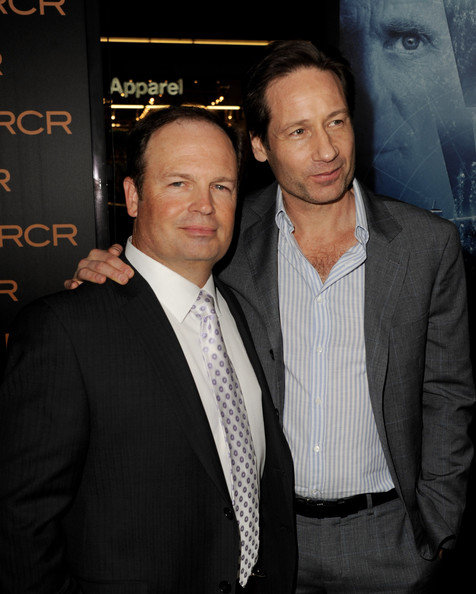 Todd Robinson and David Duchovny at the premiere of Phantom.