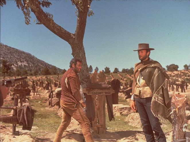 Still of Clint Eastwood and Eli Wallach in Geras, blogas ir bjaurus (1966)