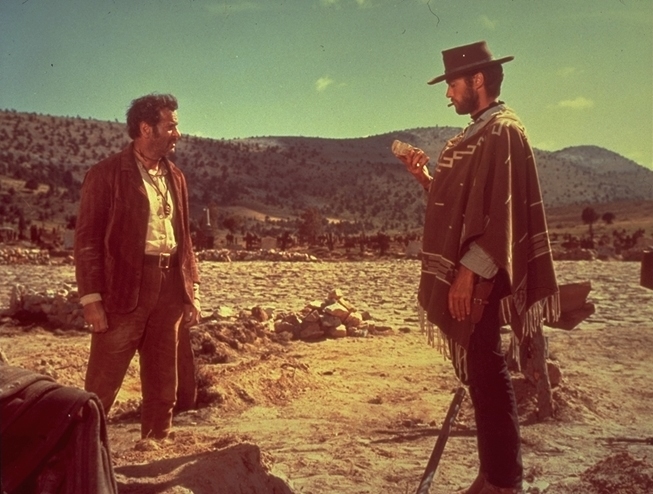 Still of Clint Eastwood and Eli Wallach in Geras, blogas ir bjaurus (1966)