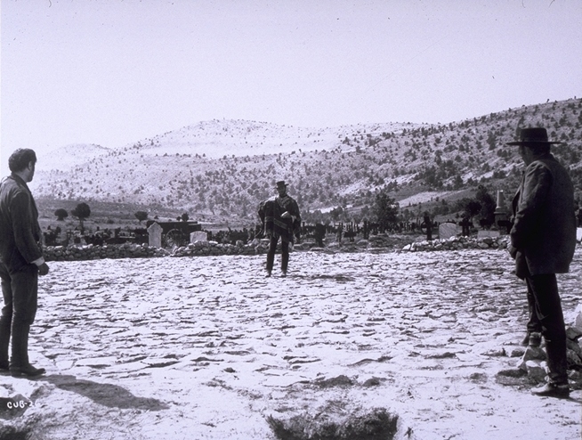 Still of Clint Eastwood, Lee Van Cleef and Eli Wallach in Geras, blogas ir bjaurus (1966)