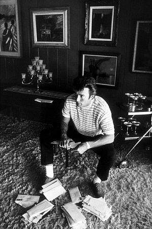 Clint Eastwood at home in the Hollywood Hills, CA, 1965.