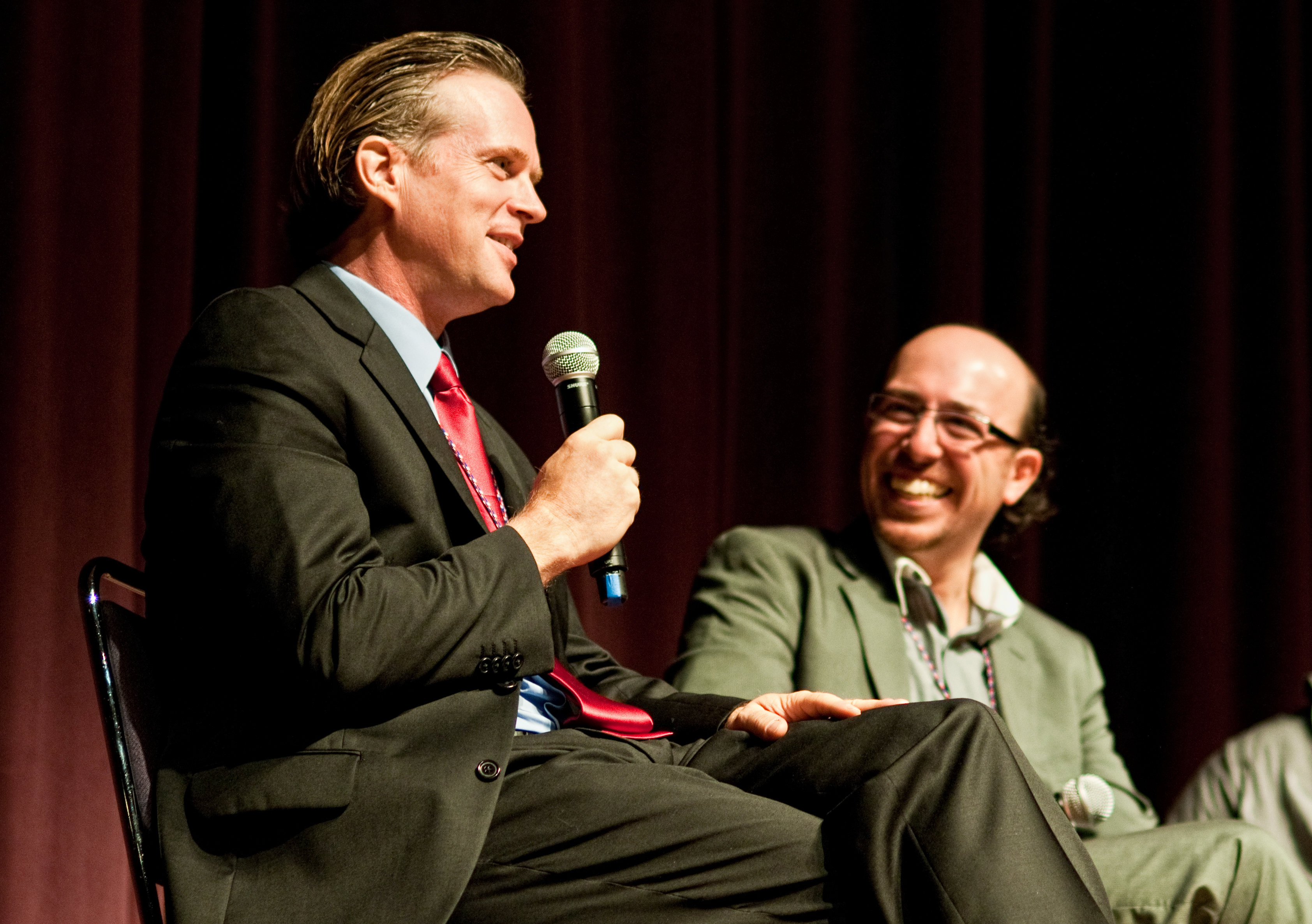 Cary Elwes and Director Sam Kadi after THE CITIZEN screening.