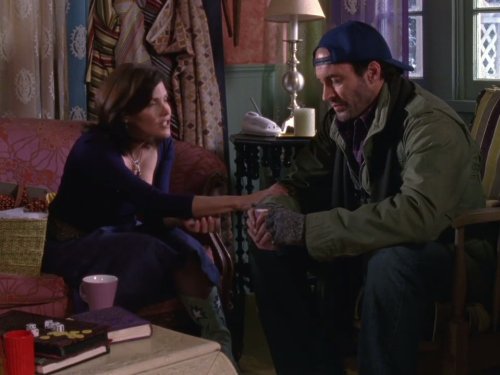 Still of Sherilyn Fenn and Scott Patterson in Gilmore Girls (2000)