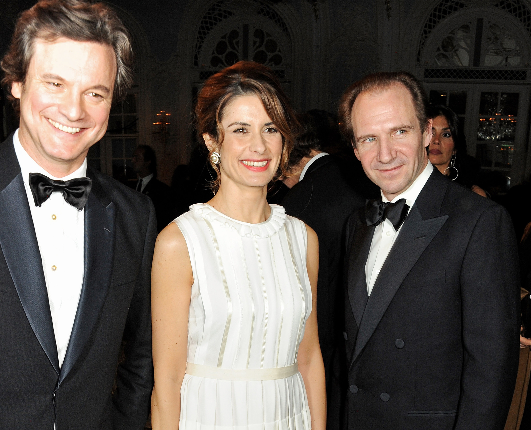 Ralph Fiennes, Colin Firth and Livia Giuggioli