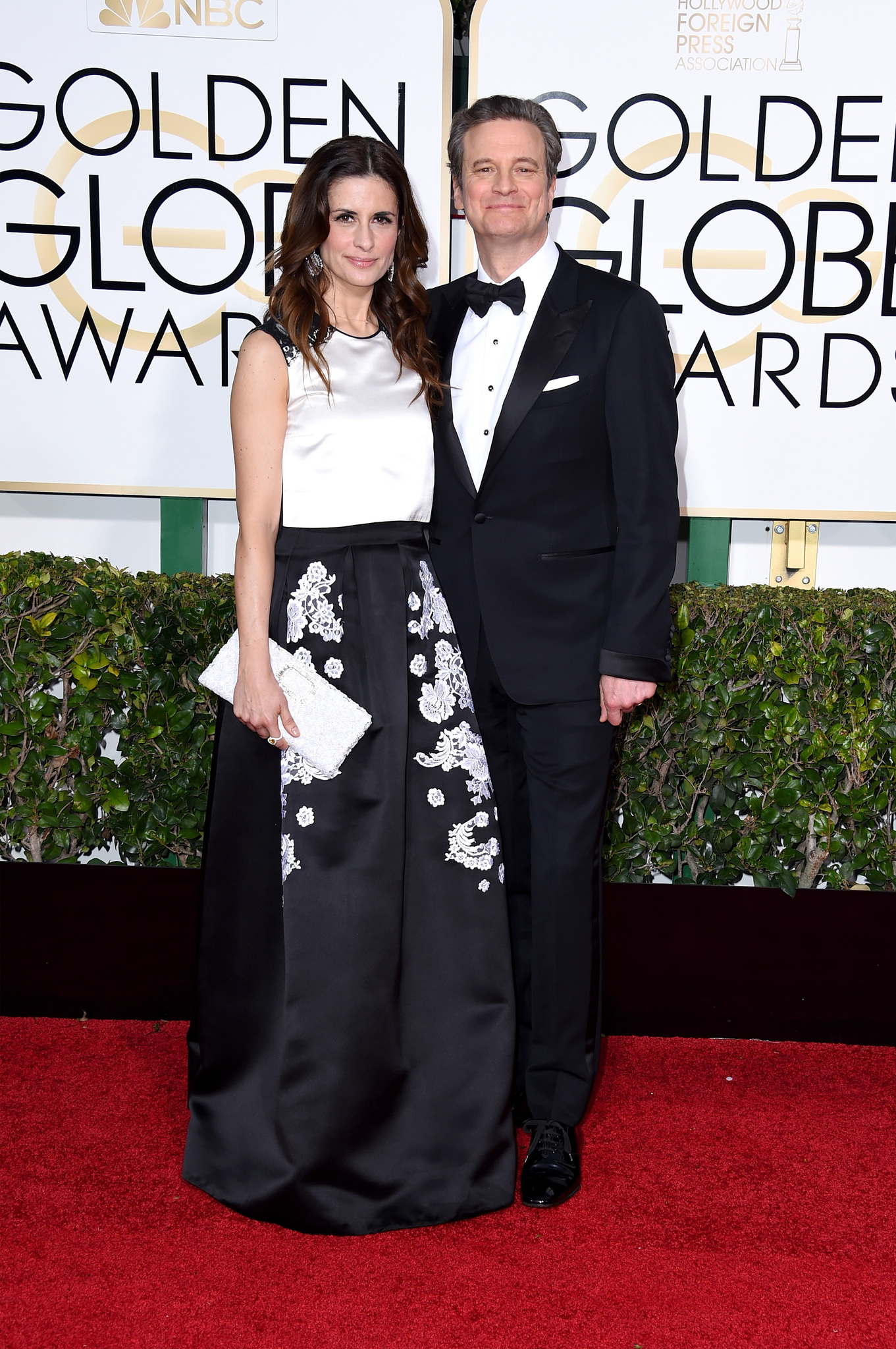 Colin Firth and Livia Giuggioli at event of 72nd Golden Globe Awards (2015)