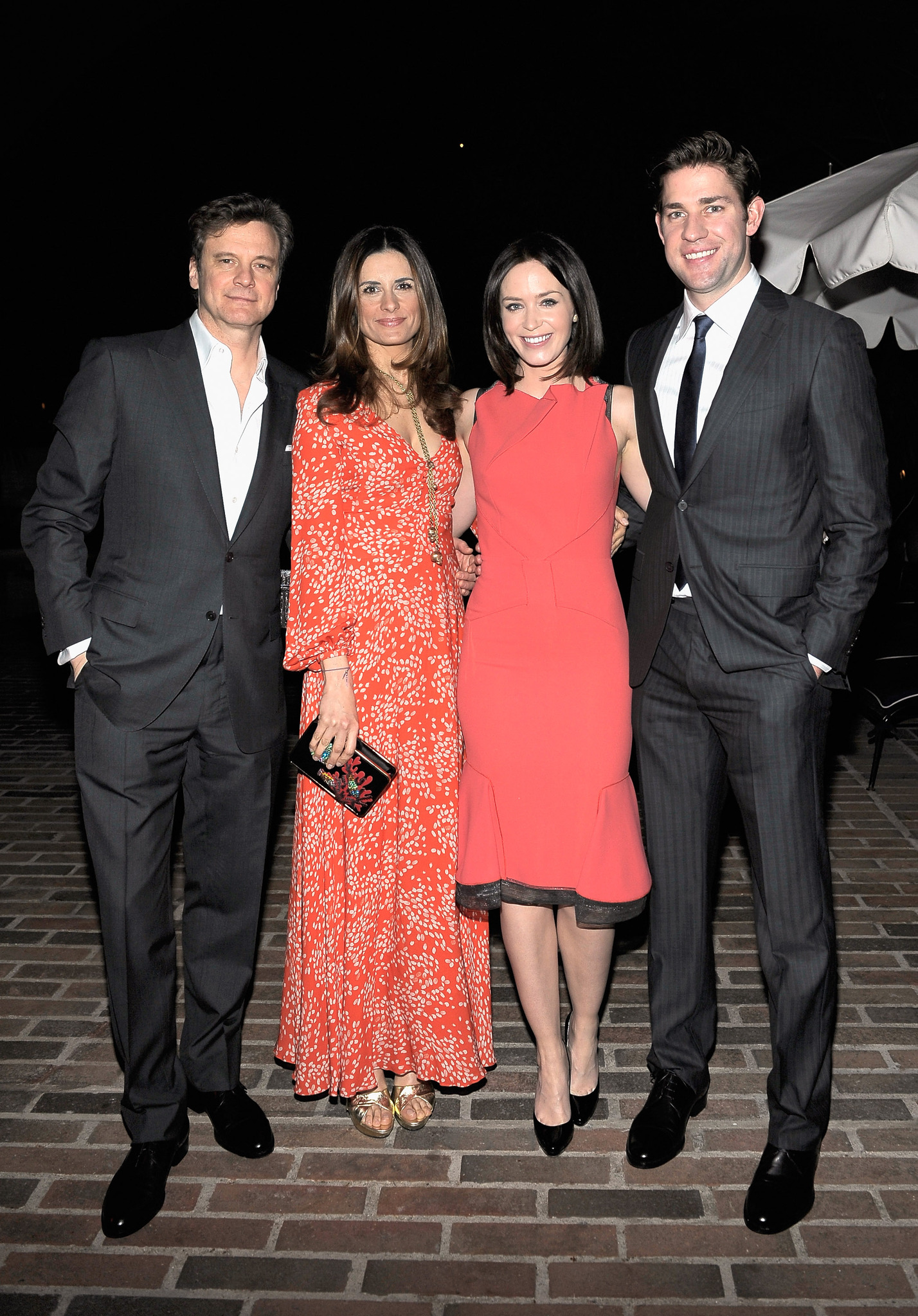 Colin Firth, John Krasinski, Emily Blunt and Livia Firth