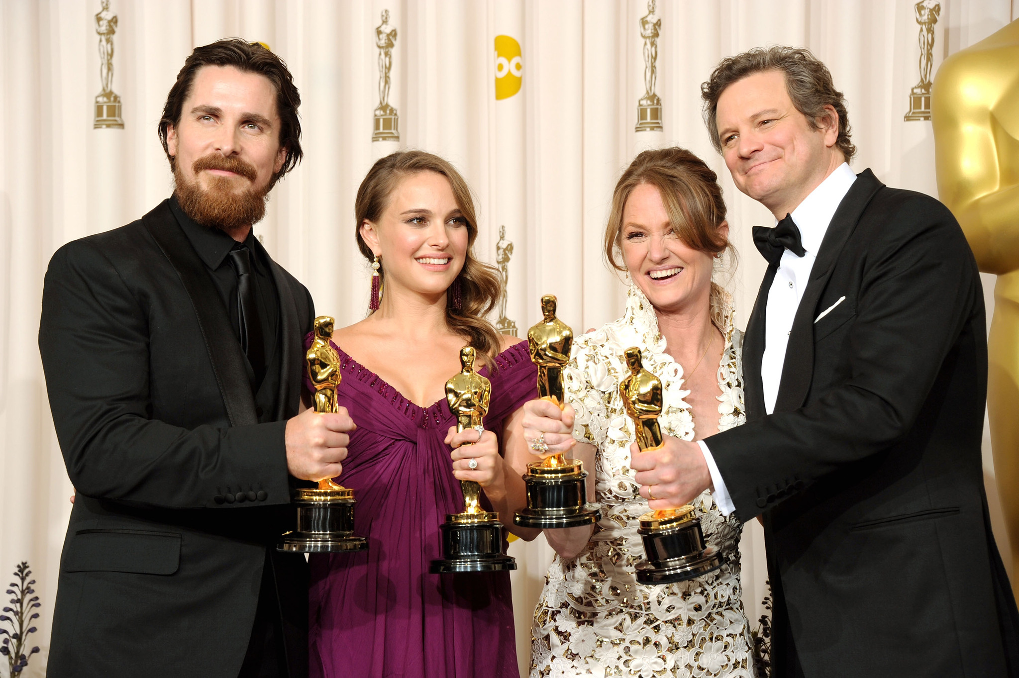 Colin Firth, Natalie Portman, Christian Bale and Melissa Leo