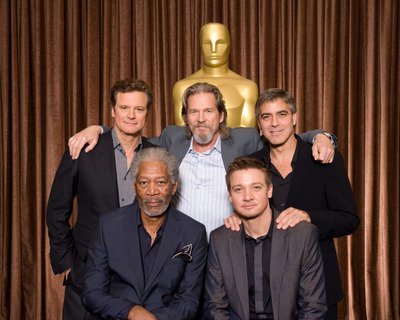 George Clooney, Colin Firth, Morgan Freeman, Jeff Bridges and Jeremy Renner