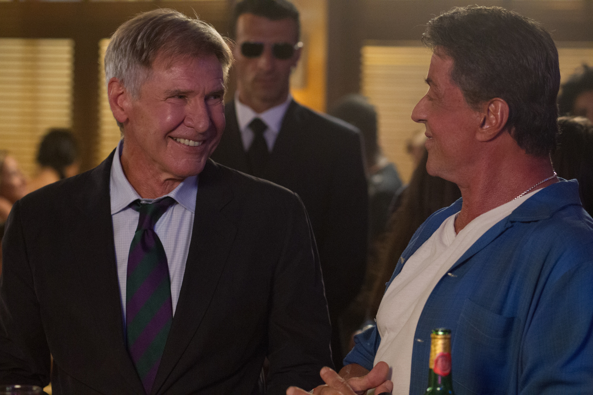 Still of Harrison Ford and Sylvester Stallone in Nesunaikinami 3 (2014)