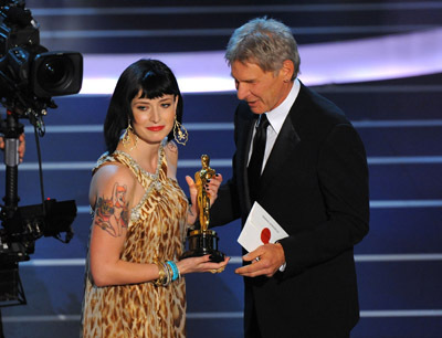 Harrison Ford and Diablo Cody at event of The 80th Annual Academy Awards (2008)