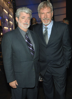 Harrison Ford and George Lucas