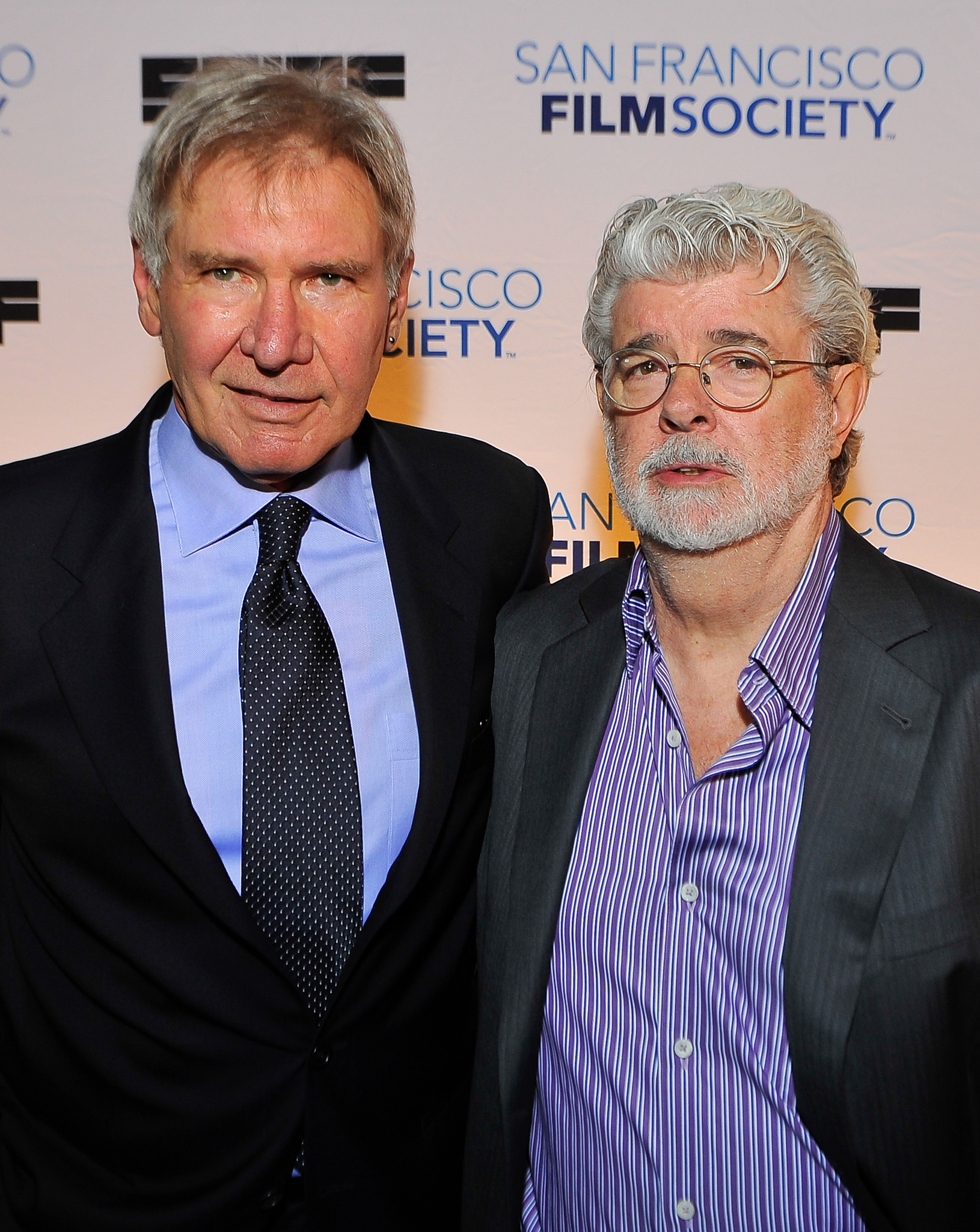 Harrison Ford and George Lucas