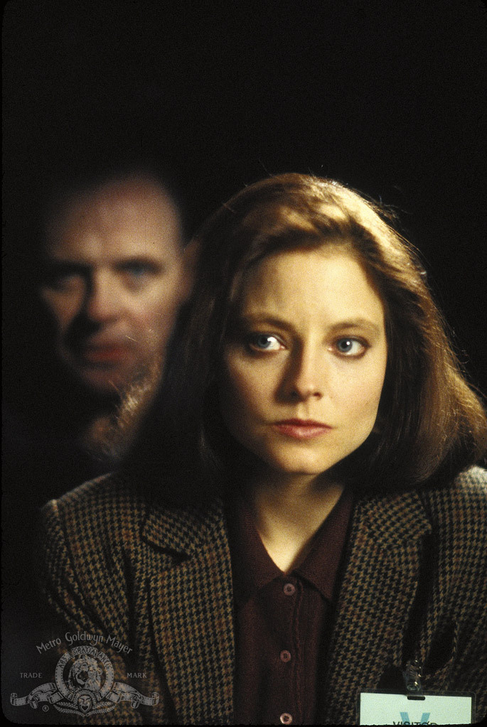 Still of Jodie Foster and Anthony Hopkins in Avineliu tylejimas (1991)