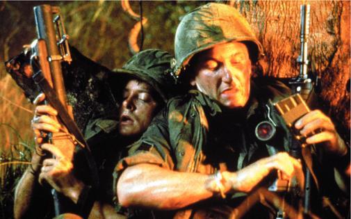 Still of Michael J. Fox and Sean Penn in Casualties of War (1989)
