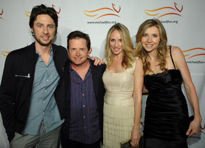 Michael J. Fox, Tracy Pollan, Zach Braff and Sarah Chalke