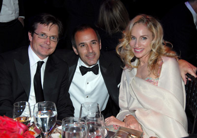 Michael J. Fox, Tracy Pollan and Matt Lauer