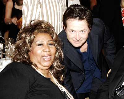 Michael J. Fox and Aretha Franklin