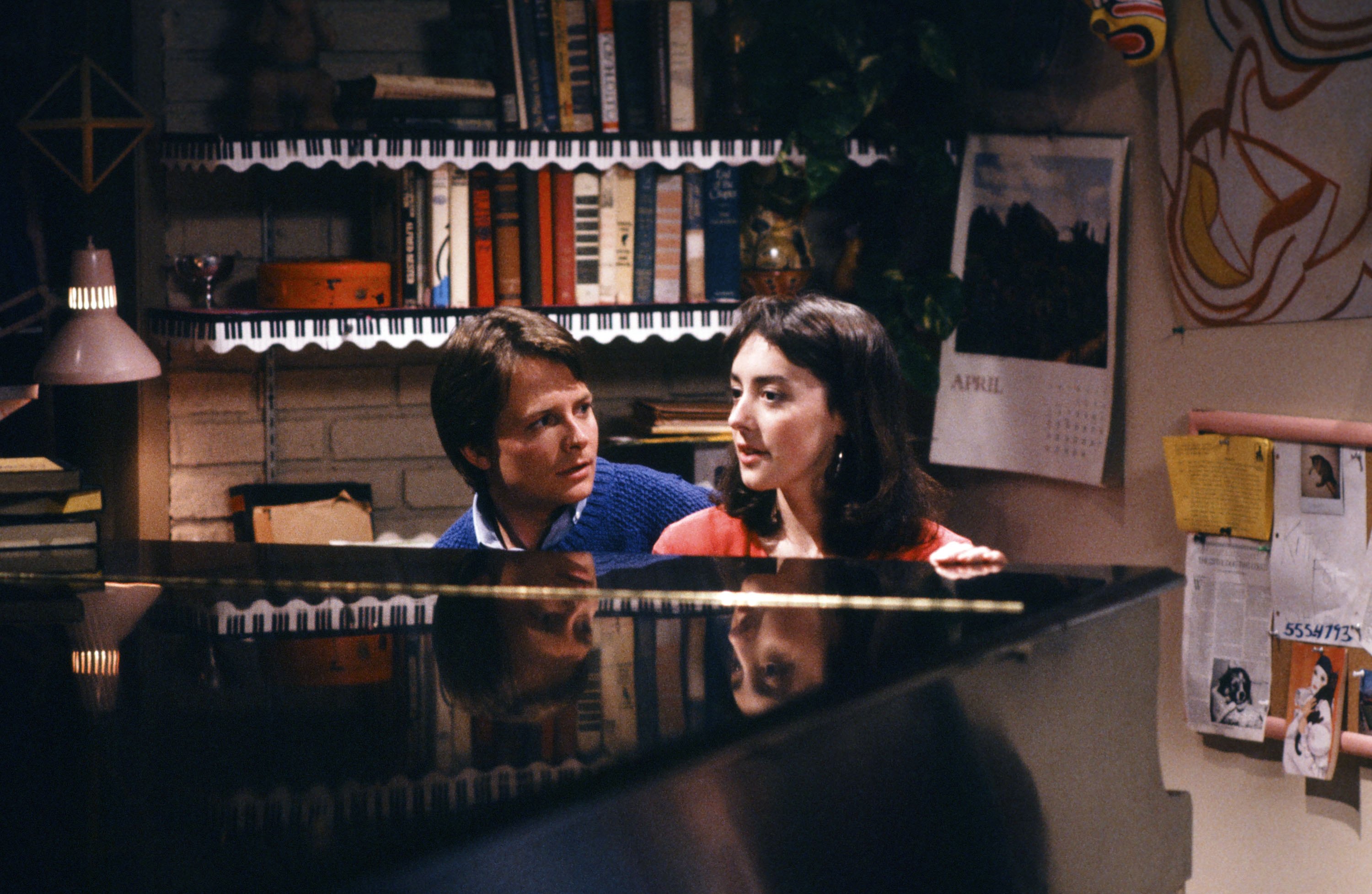 Still of Michael J. Fox and Jane Adams in Family Ties (1982)