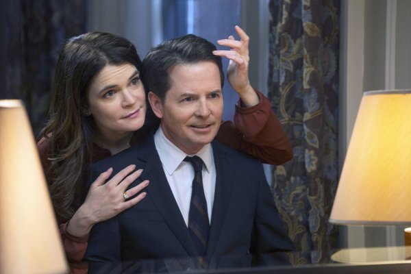 Still of Michael J. Fox and Betsy Brandt in The Michael J. Fox Show (2013)