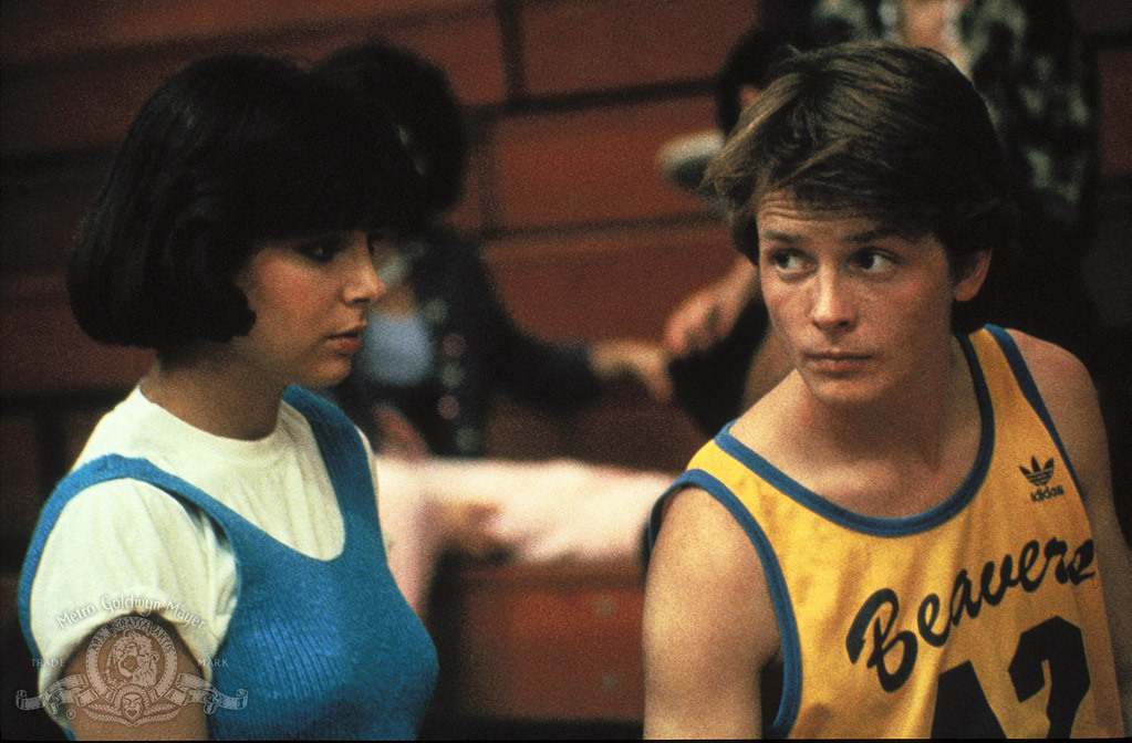 Still of Michael J. Fox and Susan Ursitti in Teen Wolf (1985)