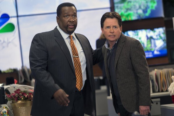 Still of Michael J. Fox and Wendell Pierce in The Michael J. Fox Show (2013)