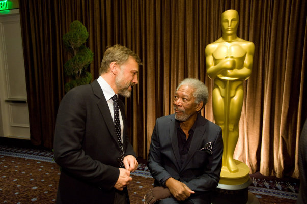 Morgan Freeman and Christoph Waltz