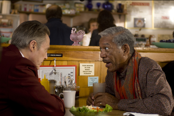 Still of Morgan Freeman and Christopher Walken in The Maiden Heist (2009)