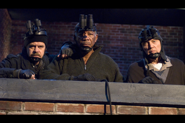 Still of Morgan Freeman, William H. Macy and Christopher Walken in The Maiden Heist (2009)