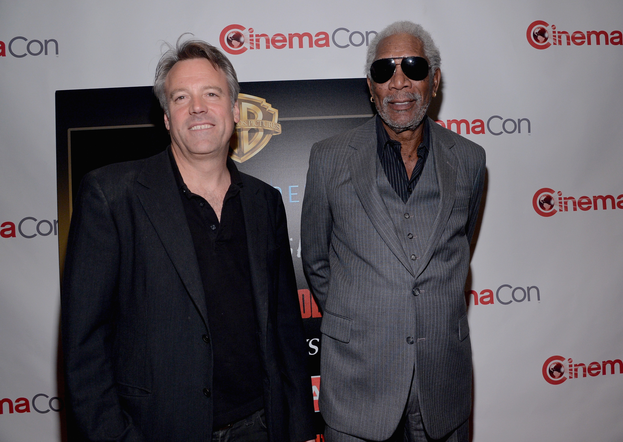 Morgan Freeman and Wally Pfister