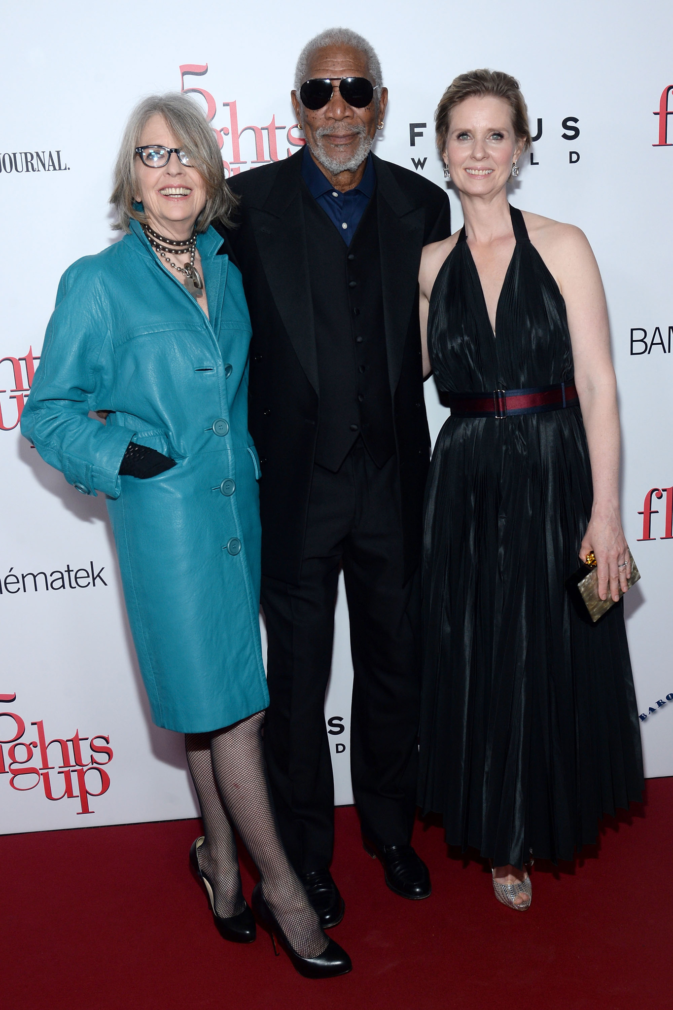 Morgan Freeman, Diane Keaton and Cynthia Nixon at event of Musu gyvenimas (2014)