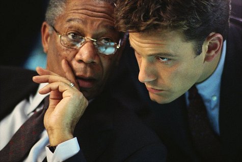 Still of Morgan Freeman and Ben Affleck in The Sum of All Fears (2002)