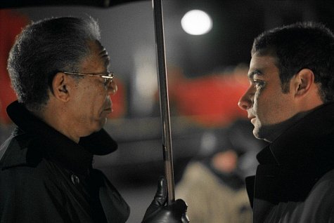 Still of Morgan Freeman and Liev Schreiber in The Sum of All Fears (2002)