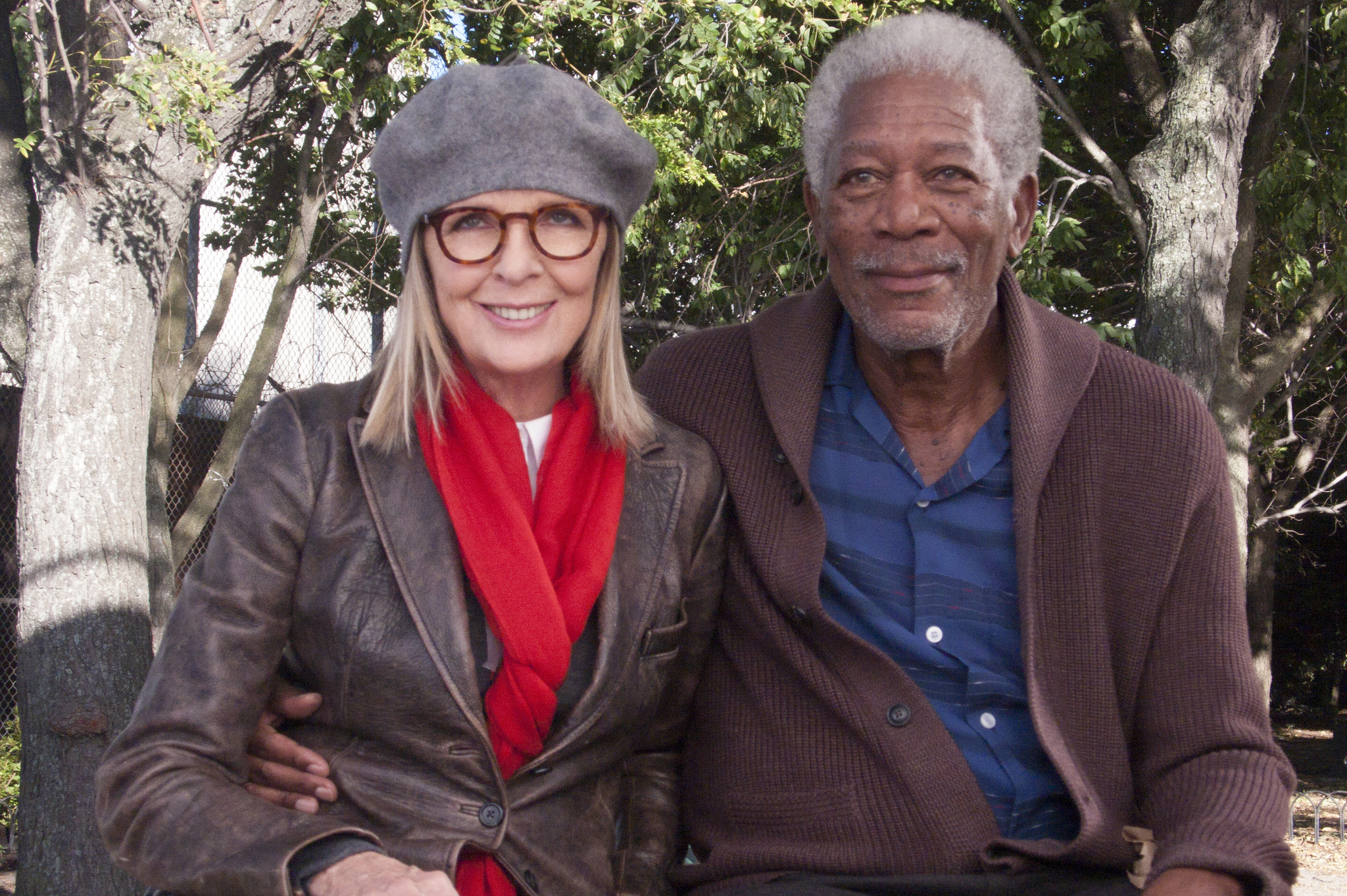 Still of Morgan Freeman and Diane Keaton in Musu gyvenimas (2014)