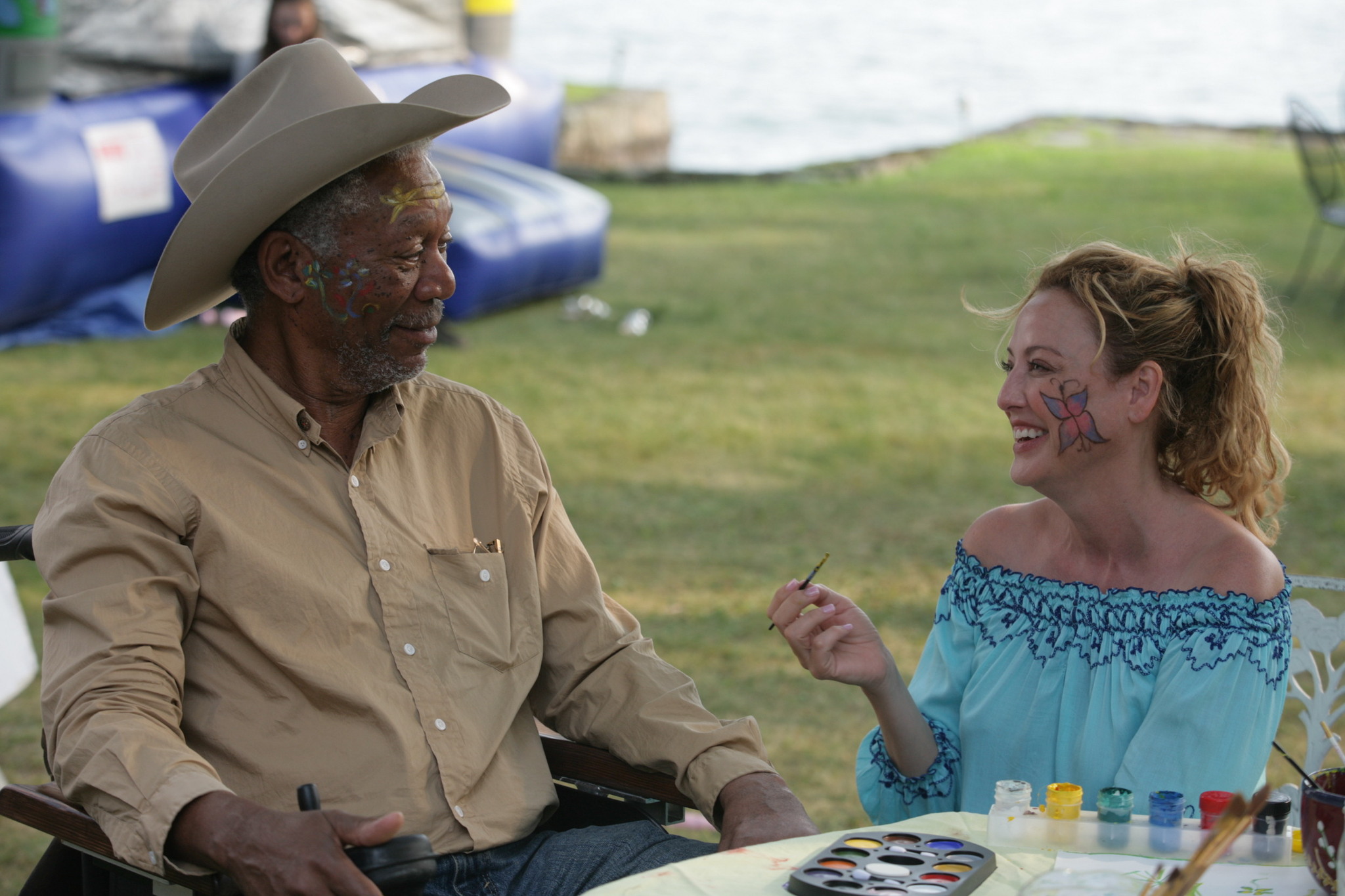 Still of Morgan Freeman and Virginia Madsen in The Magic of Belle Isle (2012)